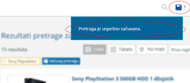 Sačuvaj pretragu